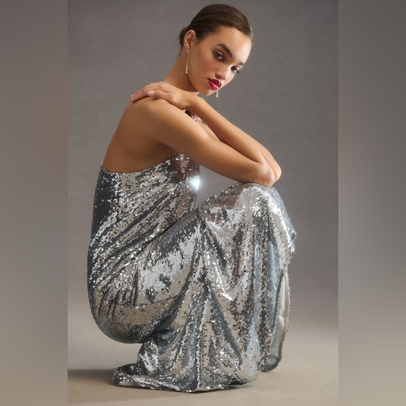 Anthropologie Maeve One-Shoulder Sequin Midi Dress - Picture 5 of 6